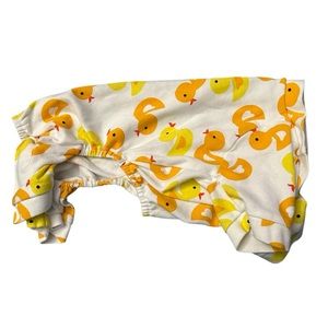 Yellow Rubber Duck Duckie Dog Puppy Onesie Pajamas - For Small Dog